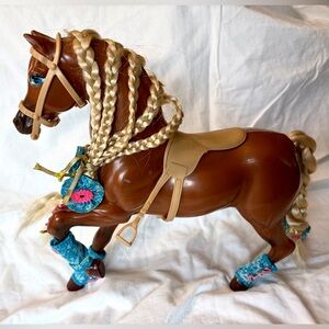 Mattel Barbie Dream Horse 1990s Star Stepper Brown Horse with Saddle
